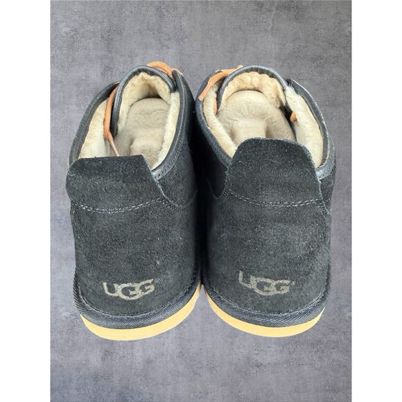 UGG Maksim Men\'s Size 16 Black Suede Chukka Boots Wool Lined 1016680 NWOB Rare main image 7